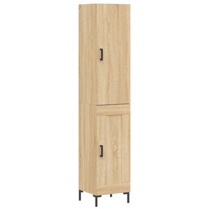 vidaXL Buffet haut Ch&ecirc;ne sonoma 34,5x34x180 cm Bois d'ing&eacute;nierie