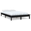 vidaXL Cadre de lit sans matelas noir 120x200 cm bois massif