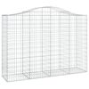 vidaXL Panier de gabions arqué 200x50x140/160 cm Fer galvanisé