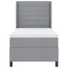 vidaXL Lit &agrave; ressorts avec matelas Gris clair 90 x 200 cm tissu