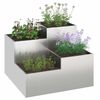 vidaXL Cache-pot de jardin Argent 80 x 80 x 60 cm Acier inoxydable