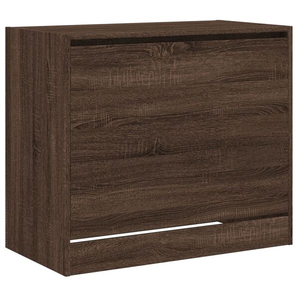 vidaXL Armoire &agrave; chaussures ch&ecirc;ne marron 80x42x69 cm bois ing&eacute;nierie