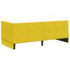 vidaXL Cadre de lit d'angle Jaune 90 cm x 190 cm Velours