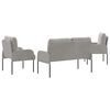 vidaXL Ensembles de canap&eacute;s 3 pcs Gris clair 115 x 56 x 80 cm