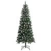 vidaXL Sapin de Noël artificiel avec support Vert 180 cm PVC