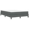 vidaXL Lit &agrave; ressorts avec matelas Gris fonc&eacute; 160 x 200 cm tissu