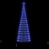 vidaXL Arbre de No&euml;l LED avec 800 LED avec support Bleu 400 cm Fer