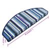 vidaXL Tapis d'escalier auto-adh&eacute;sifs 15 pcs 65x24x4 cm