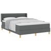 vidaXL Lit &agrave; ressorts avec matelas Gris fonc&eacute; 200 x 140 cm Polyester