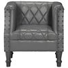 vidaXL Chaise cabriolet Gris Cuir v&eacute;ritable de ch&egrave;vre