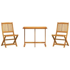vidaXL Ensemble &agrave; manger de jardin pliable 3 pcs bois d'acacia massif