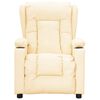 vidaXL Fauteuil Crème Similicuir