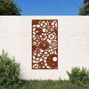 vidaXL D&eacute;coration murale jardin 105x55 cm design de roue dent&eacute;e