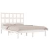 vidaXL Cadre de lit sans matelas blanc 140x190 cm bois de pin massif