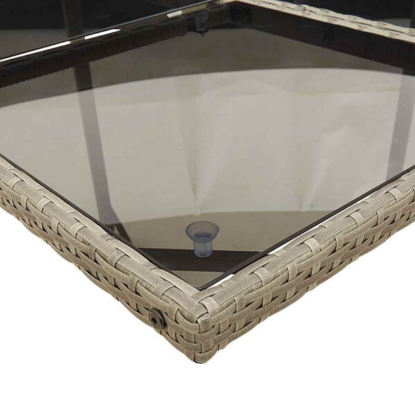 vidaXL Ensemble &agrave; manger de jardin coussins 13 pcs gris r&eacute;sine tress&eacute;e