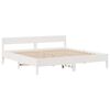 vidaXL Cadre de lit sans matelas blanc 200x200 cm bois massif de pin