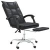 vidaXL Fauteuil inclinable de bureau Noir Similicuir