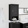 vidaXL Armoire murale de salle de bain BERG noir bois de pin massif