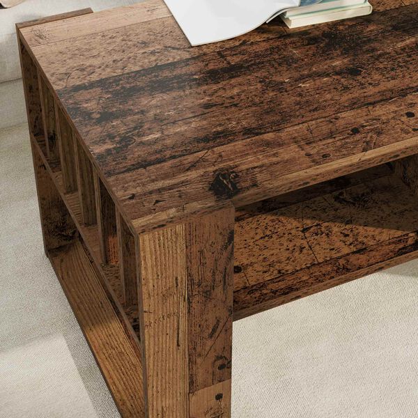 vidaXL Table basse Bois ancien 92 x 49,5 x 45 cm Bois d'ing&eacute;nierie