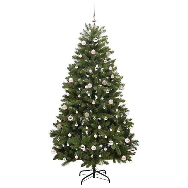 vidaXL Sapin de No&euml;l artificiel avec 300 LED Vert 240 cm PVC et m&eacute;tal