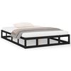 vidaXL Cadre de lit sans matelas noir 120x190 cm bois massif