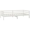 vidaXL Lit de repos avec matelas 90x200 cm Blanc Bois de pin massif
