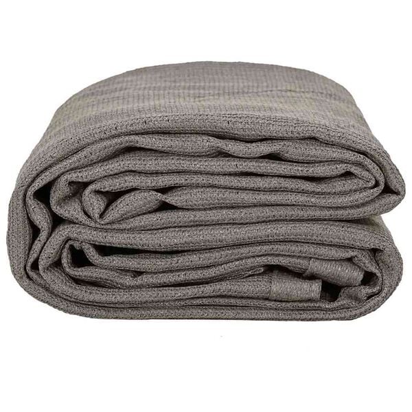 vidaXL Tapis de tente Gris clair 400 x 200 cm Polyéthylène