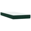 vidaXL Sommier &agrave; lattes de lit et matelas vert fonc&eacute; 80x220 cm velours
