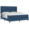 vidaXL Lit &agrave; ressorts avec coussin Bleu 200 x 180 cm tissu