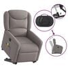 vidaXL Fauteuil inclinable de massage &eacute;lectrique Taupe Tissu