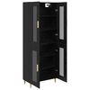 vidaXL Haut Armoire Ch&ecirc;ne noir 69,5 x 34 x 180 cm Bois d'ing&eacute;nierie