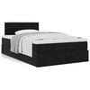 vidaXL Lit ottoman avec matelas noir 120x190 cm velours