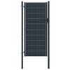 vidaXL Portail de cl&ocirc;ture en PVC et acier 100 x 204 cm anthracite