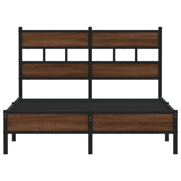 vidaXL Cadre de lit sans matelas ch&ecirc;ne marron 120x200 cm