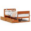vidaXL Cadre de lit sans matelas cire marron 100x200cm bois pin massif
