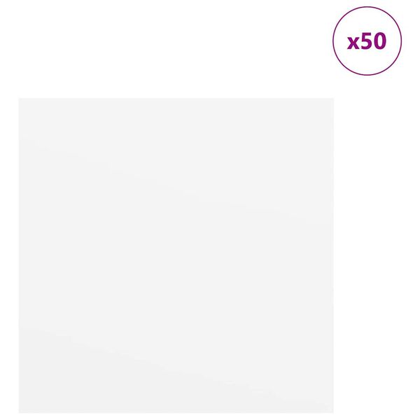 vidaXL Panneaux d&eacute;coratifs 50 pcs Blanc 30 x 30 x 0,27 cm