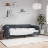 vidaXL Lit de repos sans matelas gris fonc&eacute; 90x200 cm velours