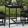 vidaXL Table de jardin noir 121x82,5x110 cm bois massif de pin