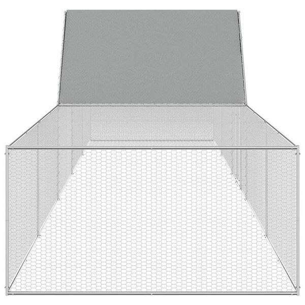 vidaXL Poulailler 10 x 2 x 2 m Acier galvanis&eacute;