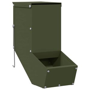 vidaXL Distributeur pour lapins Vert olive 12,5 x 26 x 28,5 cm