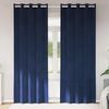 vidaXL Rideaux occultants 2 pcs Bleu foncé 140 x 260 cm Velours