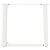 vidaXL Pieds de table basse en U, 2 pi&egrave;ces, blanc, 50 x (42-43) cm, acier