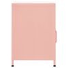 vidaXL Table de chevet Rose 35x35x51 cm Acier