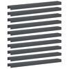 vidaXL Profil&eacute; de recouvrement de jardin 10 pc 100 x 15 x 5 cm Acier