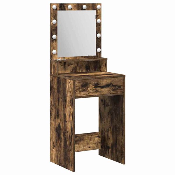 vidaXL Table de Toilette Ch&ecirc;ne fum&eacute; 50 x 41 x 135 cm Bois d'ing&eacute;nierie