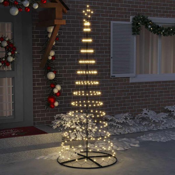vidaXL Arbre de No&euml;l LED avec 295 LED Blanc chaud 250 cm M&eacute;tal