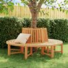 vidaXL Bancs circulaires lot de 2 demi-rond &Oslash;201 cm bois massif teck