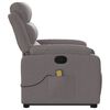 vidaXL Fauteuil inclinable de massage Taupe Tissu