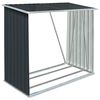 vidaXL Abri de stockage &agrave; bois Acier galvanis&eacute; 163x83x154cm Anthracite