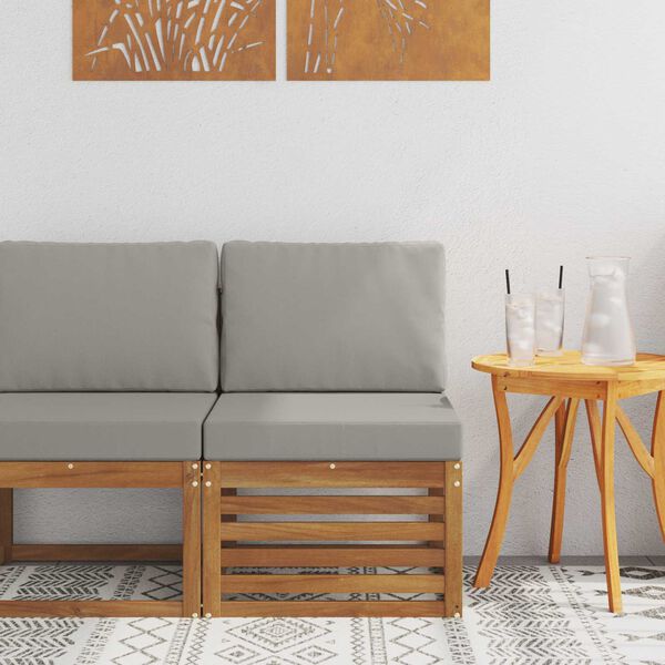 vidaXL Sofa de milieu ext&eacute;rieur Bois d'Acacia Massif Naturel